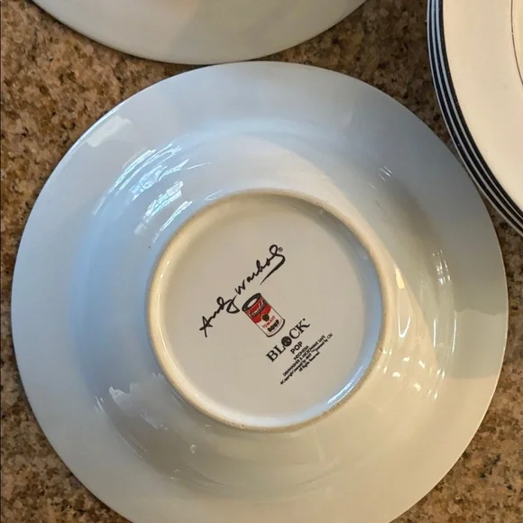 Rare Vintage Andy Warhol Campbell’s Soup Bowls. set of 6 manufactured by Block. - Picture 8 of 13